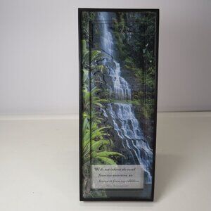 Waterfall tall skinny Framed Picture w matching mat